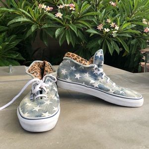 VANS • High top Denim Star with Leopard Inside